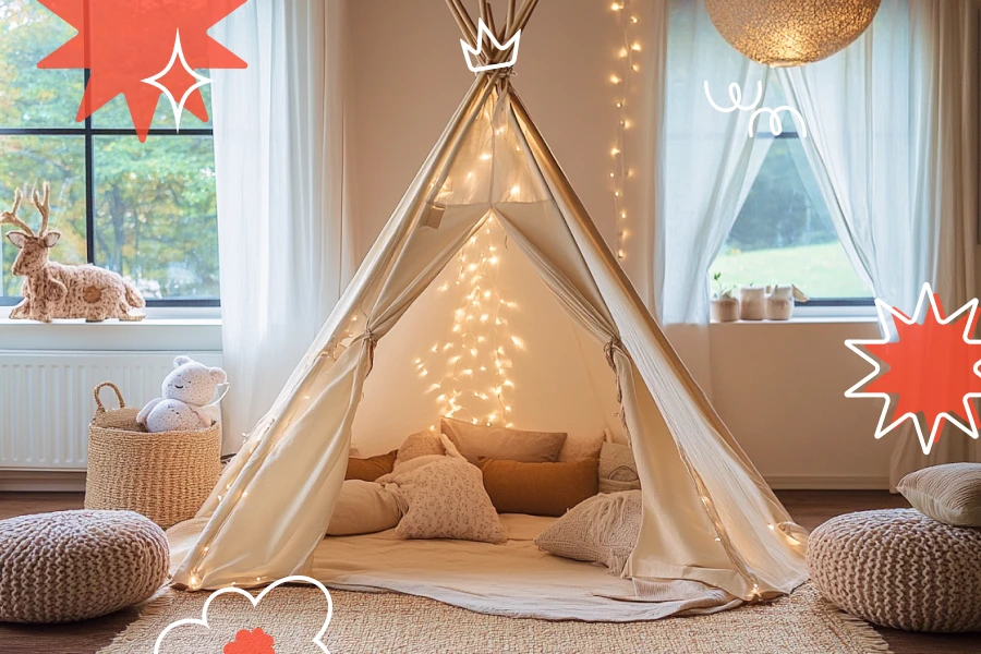 outdoor teepee tent for kids