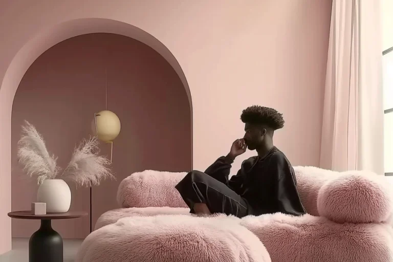 pink sofa bed