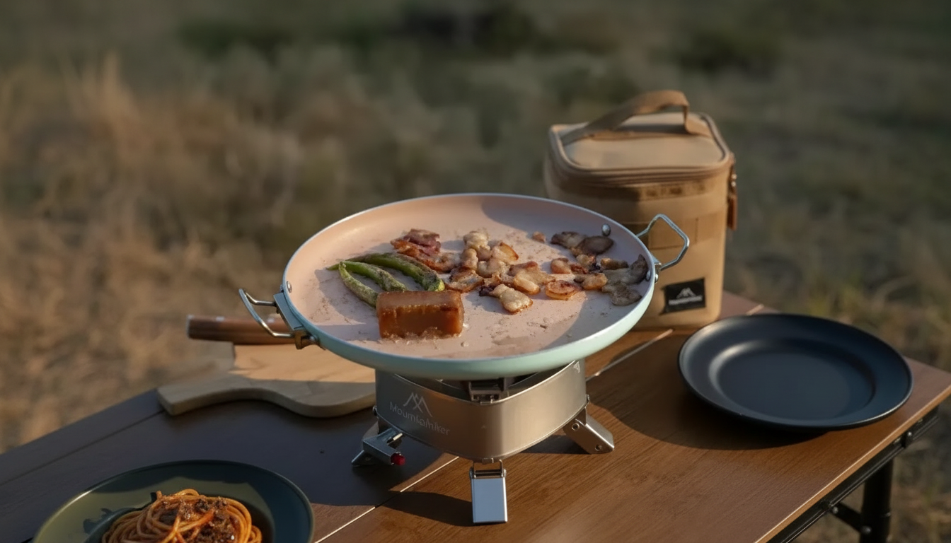 28cm Non-Stick Grill Pan for Korean BBQ Indoors/Outdoors