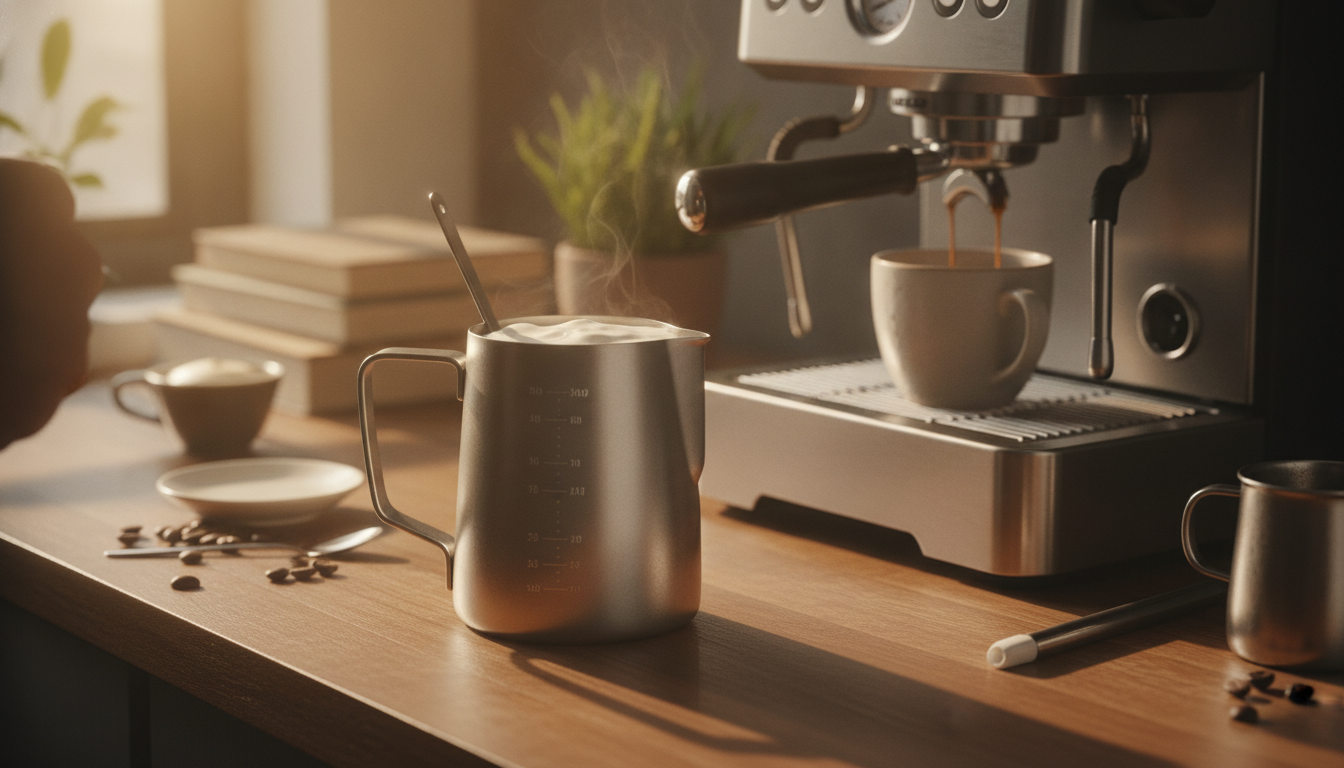 Milk Frothing Pitcher with Scale: Consistent Microfoam