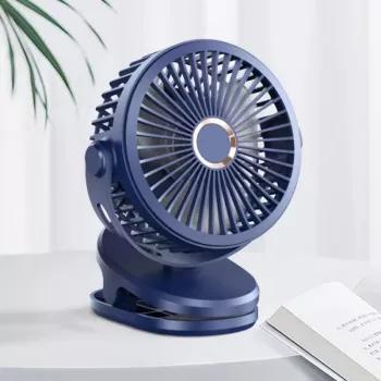 Cordless USB Desk Fan: 4 Speeds, 360° Aim, 10000mAh